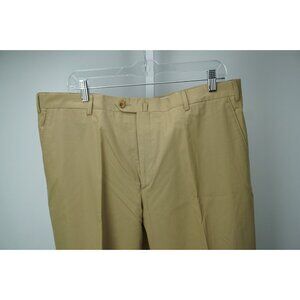 Lardini Pure Cotton Khaki Brown Casual Mens Pants Sz 56 NEW